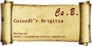 Csiszér Brigitta névjegykártya