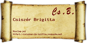 Csiszér Brigitta névjegykártya