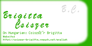 brigitta csiszer business card